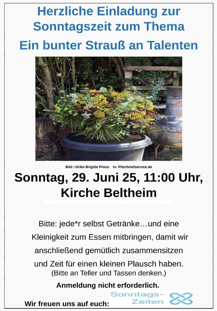 Sonntagszeit 29. Juni 2025