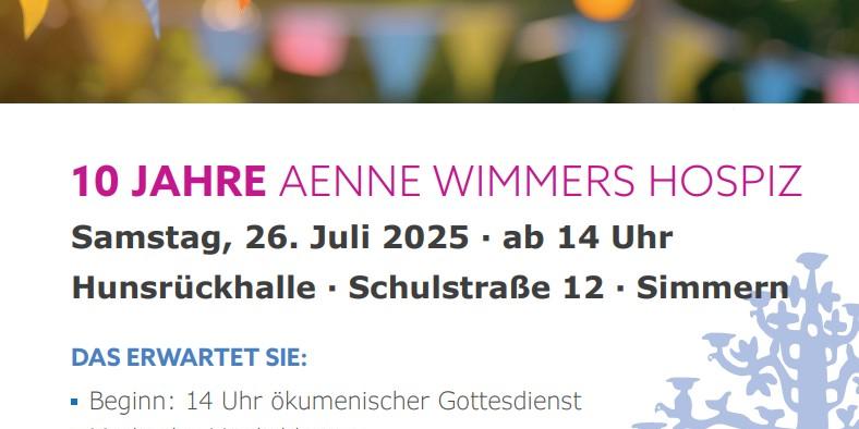 10 Jahre Aenne Wimmers Hospiz