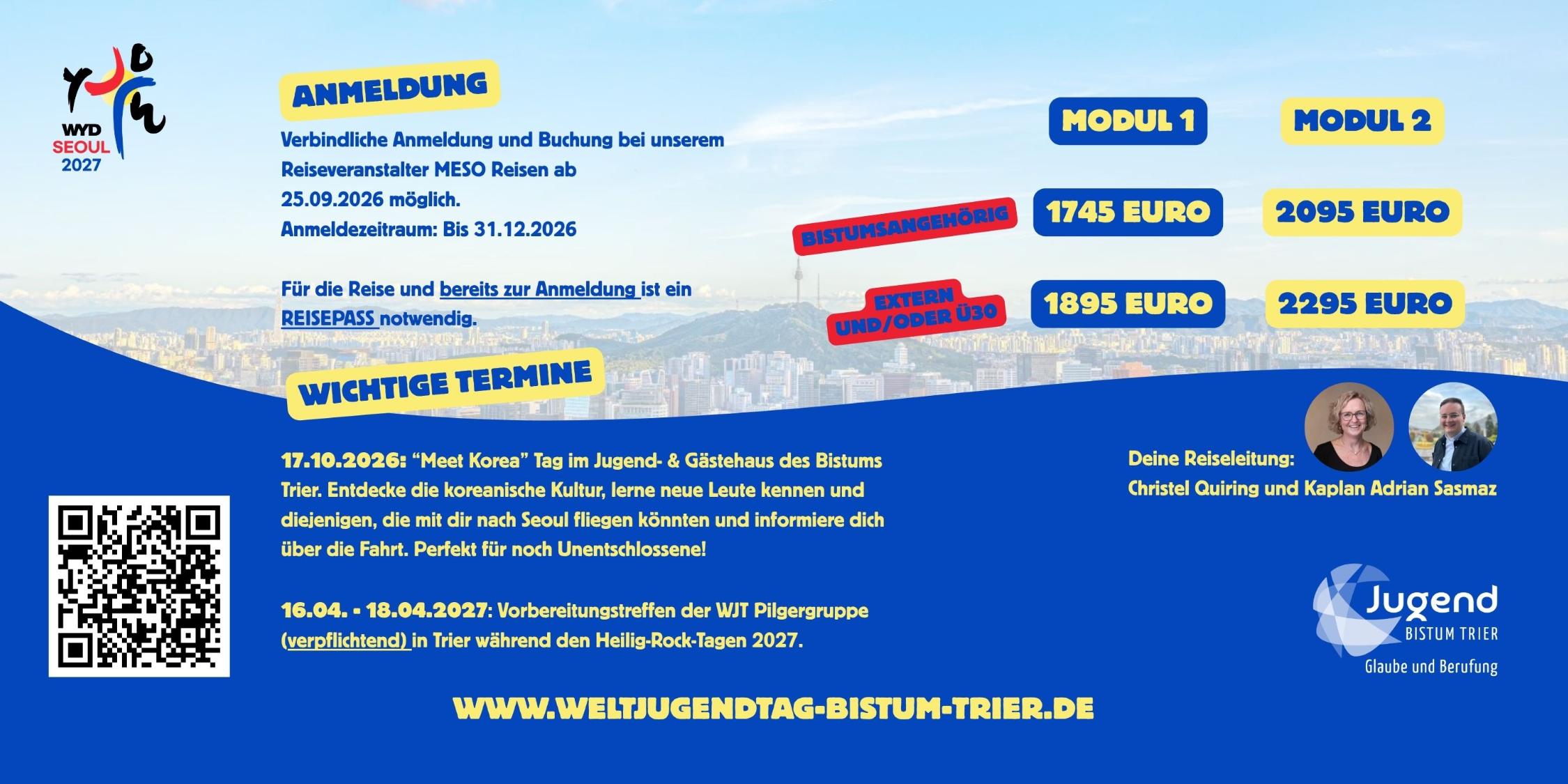 WJT_Flyer_final2 Plakat zum Weltjugendtag Seoul 2027